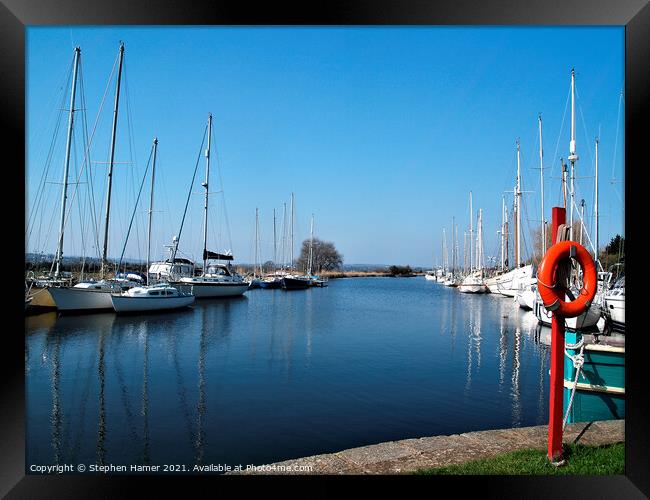 Yachts on the Exe Canal Framed Print by Stephen Hamer