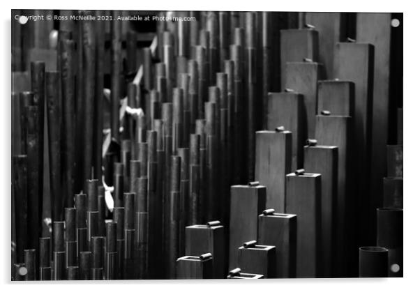 Pipe Organ Pipes Acrylic by Ross McNeillie