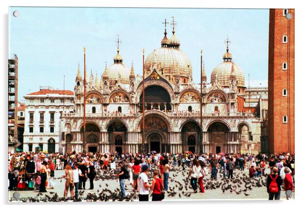 Venice Piazza San Marco Acrylic by Juha Agren
