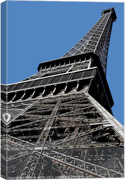 Eiffel Tower Champ de Mars Paris. Le Dame de Fer. Canvas Print by Malcolm White