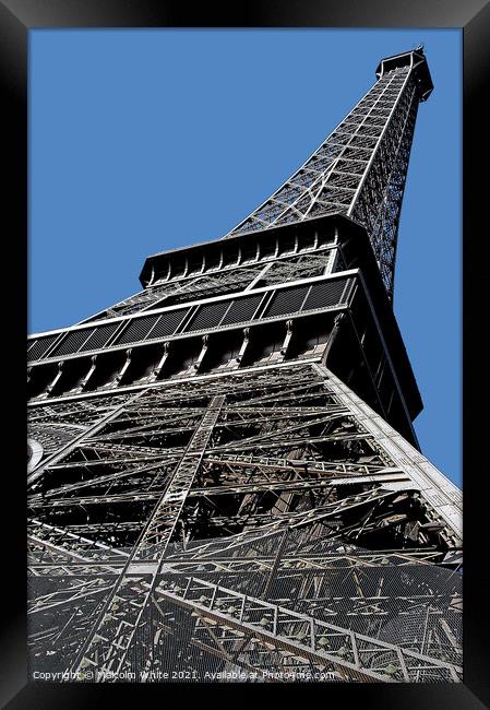 Eiffel Tower Champ de Mars Paris. Le Dame de Fer. Framed Print by Malcolm White