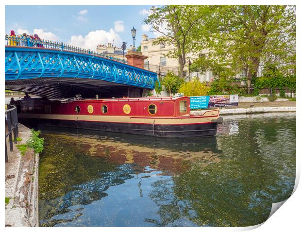 Canal Boat London Print by Clive Eariss