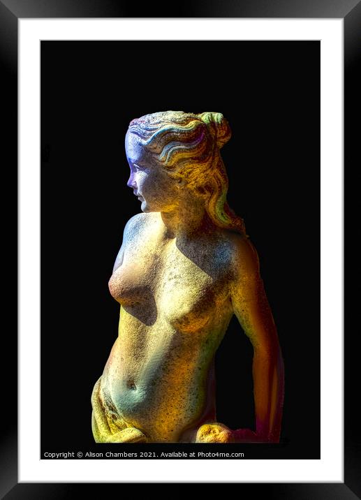 Classical Nude Statue Framed Mounted Print by Alison Chambers