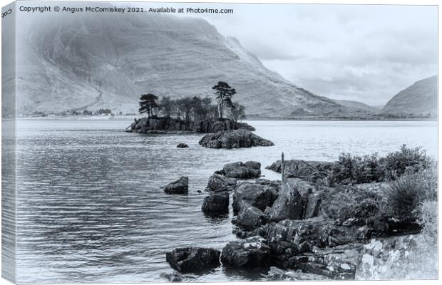 Early morning on Upper Loch Torridon (toned) Canvas Print by Angus McComiskey