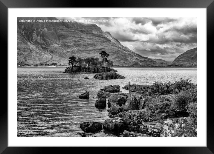 Early morning on Upper Loch Torridon (mono) Framed Mounted Print by Angus McComiskey