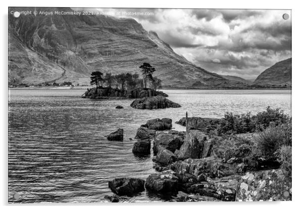 Early morning on Upper Loch Torridon (mono) Acrylic by Angus McComiskey
