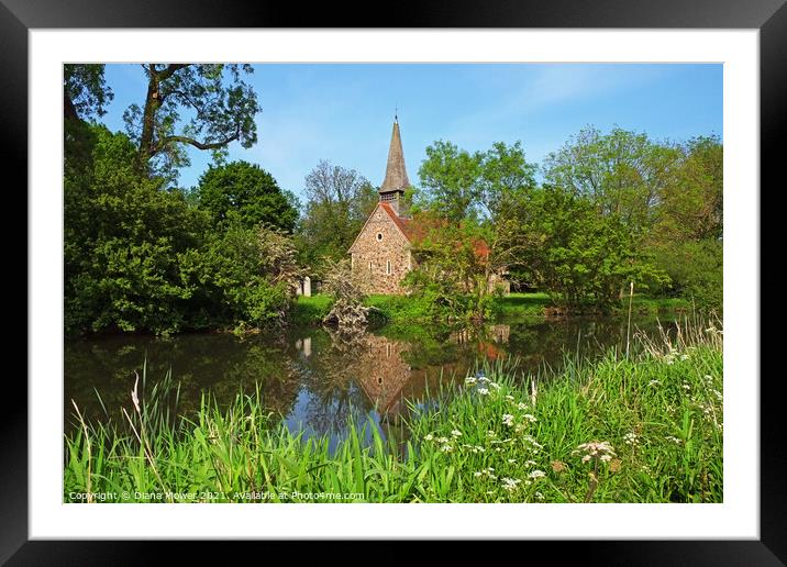 All saints Church Ulting Essex Framed Mounted Print by Diana Mower