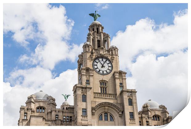 Liver Birds overlooking the Liverpool waterfront Print by Jason Wells
