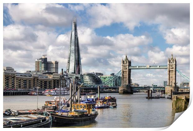 River Thames skyline Print by tim miller