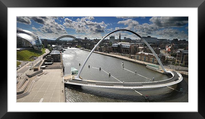 Tyne Bridges Framed Mounted Print by Michael Oakes
