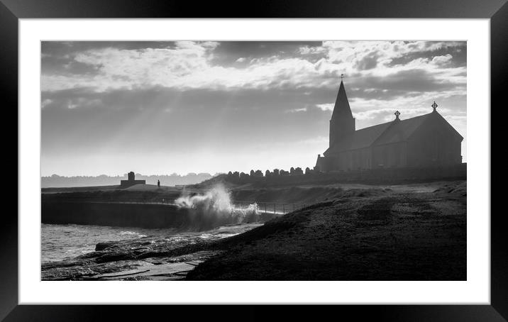 St Bartholomew's Church, Newbiggin By The Sea Framed Mounted Print by Mark Jones