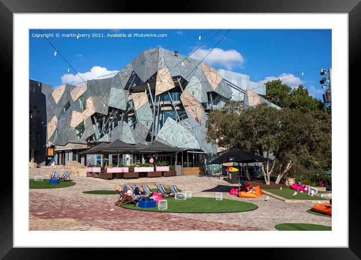 Federation Square Melbourne Framed Mounted Print by martin berry