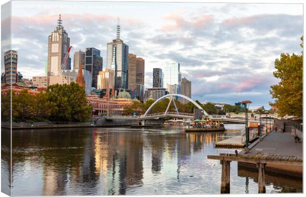 Melbourne at Sunset Canvas Print by martin berry