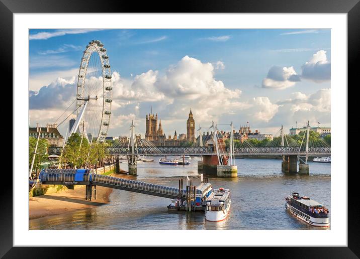 River Thames view Framed Mounted Print by tim miller