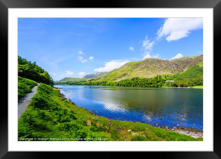 Buttermere Lake and Fell Framed Mounted Print by Graham Prentice