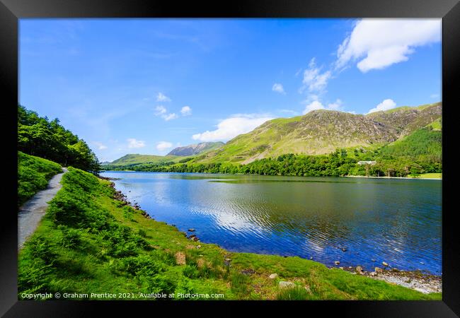 Buttermere Lake and Fell Framed Print by Graham Prentice