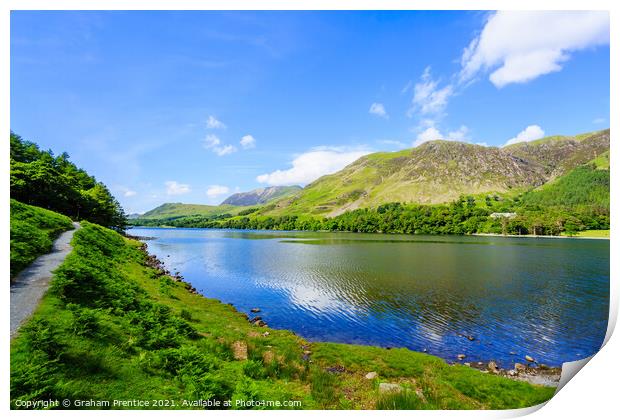 Buttermere Lake and Fell Print by Graham Prentice