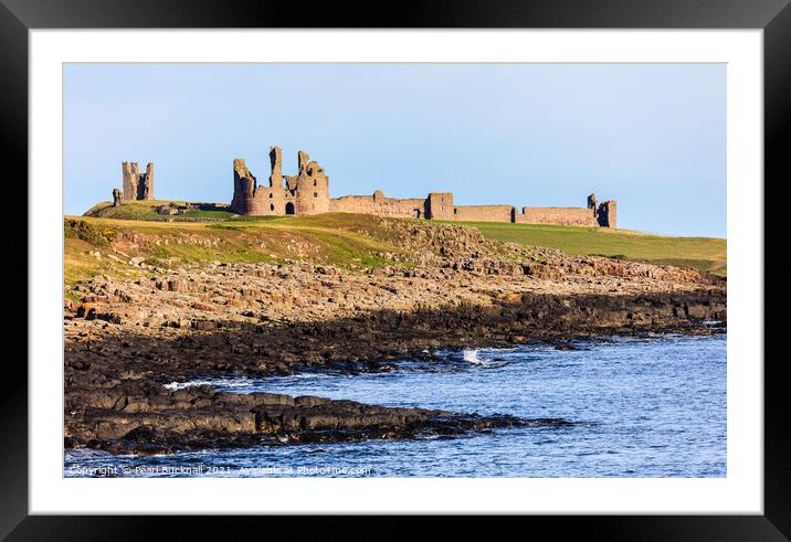 Dunstanburgh Castle Northumberland Coast Framed Mounted Print by Pearl Bucknall