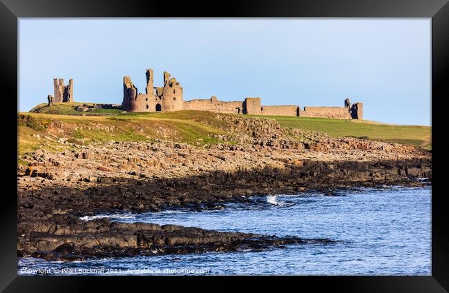 Dunstanburgh Castle Northumberland Coast Framed Print by Pearl Bucknall