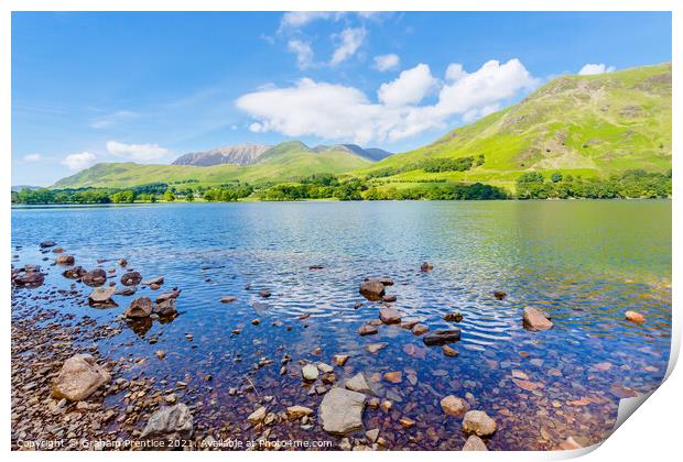 Buttermere Lake District Panorama Print by Graham Prentice
