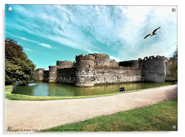 Beaumaris Castle Acrylic by Frank Irwin