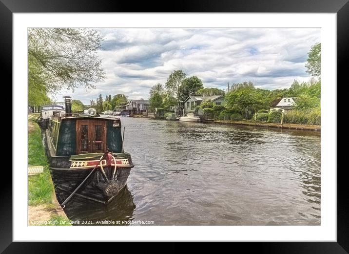 Tied Up at Henley-on-Thames Framed Mounted Print by Ian Lewis