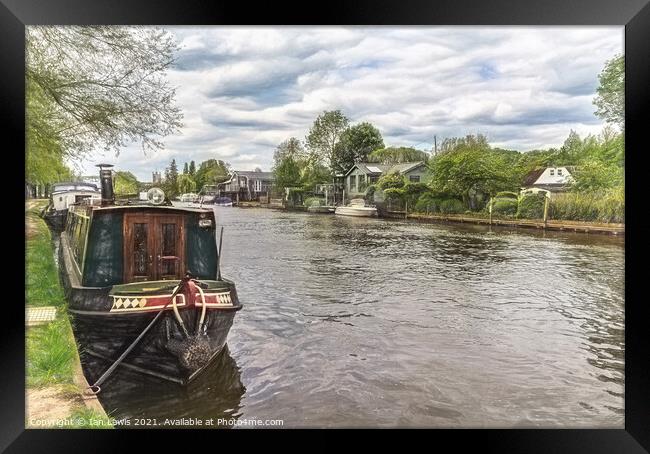 Tied Up at Henley-on-Thames Framed Print by Ian Lewis