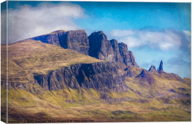 The Storr and Old Man, Isle of Skye Canvas Print by Keith Douglas