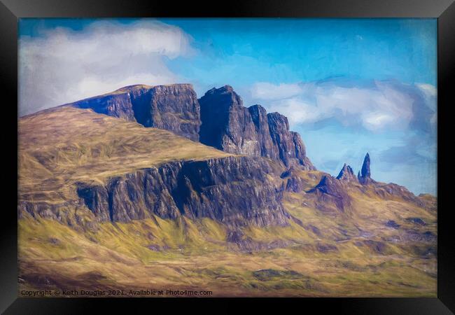 The Storr and Old Man, Isle of Skye Framed Print by Keith Douglas