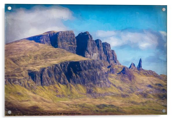 The Storr and Old Man, Isle of Skye Acrylic by Keith Douglas