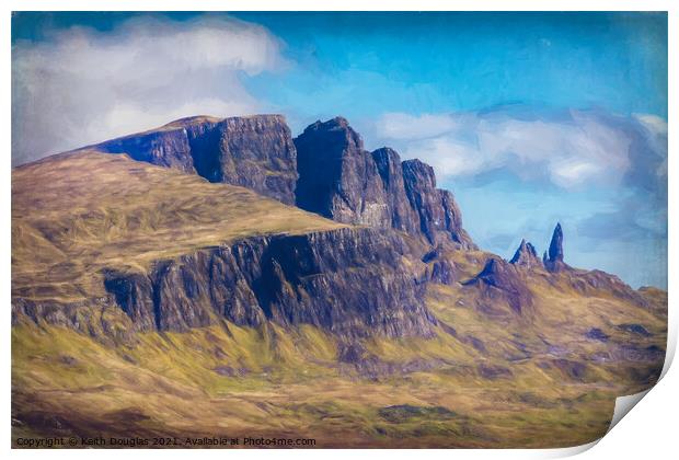 The Storr and Old Man, Isle of Skye Print by Keith Douglas