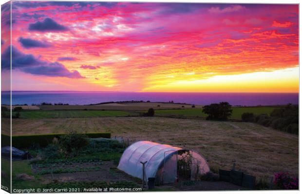 Sunset from Planguenoual Canvas Print by Jordi Carrio