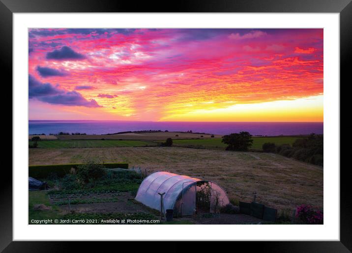 Sunset from Planguenoual Framed Mounted Print by Jordi Carrio