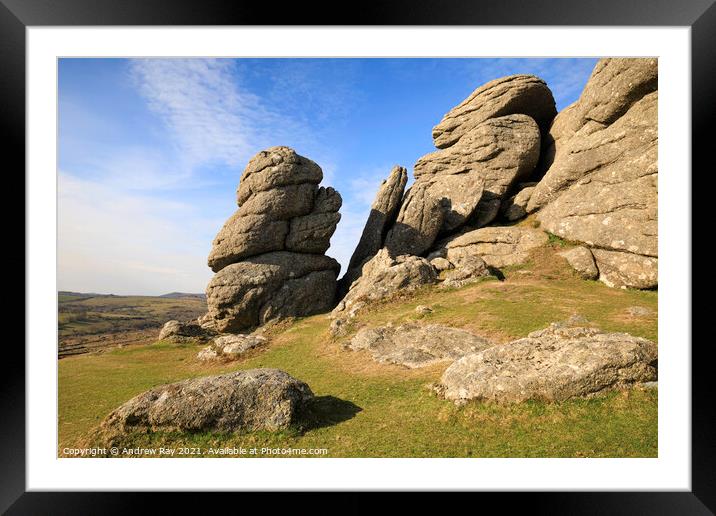 Saddle Tor Framed Mounted Print by Andrew Ray