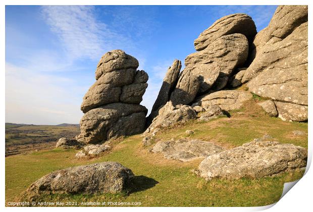 Saddle Tor Print by Andrew Ray