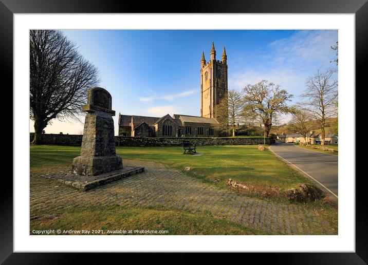 Widecombe in the Moor  Framed Mounted Print by Andrew Ray