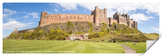 Bamburgh Castle Print by Holly Burgess