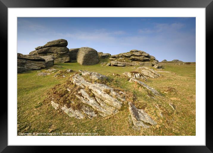 Tunhill Rocks Framed Mounted Print by Andrew Ray