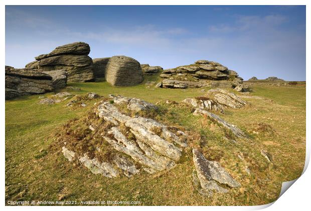 Tunhill Rocks Print by Andrew Ray