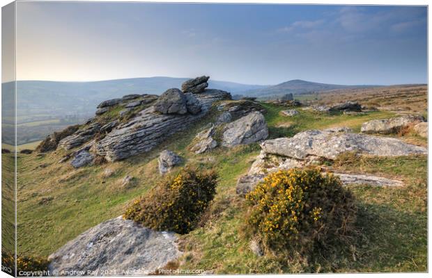 Tunhill Rocks view Canvas Print by Andrew Ray