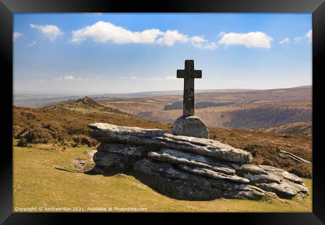 Cave-Penny Cross (Dartmoor)  Framed Print by Andrew Ray