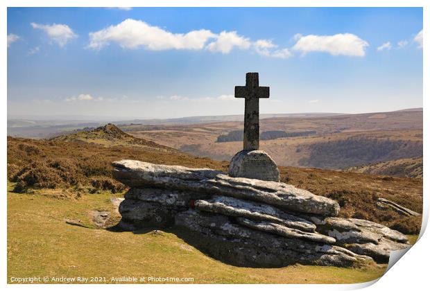 Cave-Penny Cross (Dartmoor)  Print by Andrew Ray