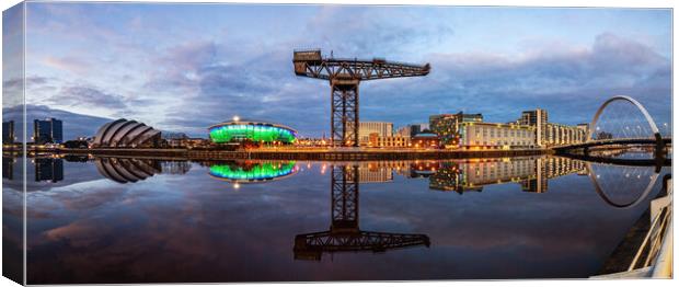 Glasgow River Clyde Panorama Canvas Print by Grant Glendinning