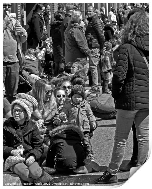 Street Photography Waiting for the Carnival too Pa Print by Malcolm White