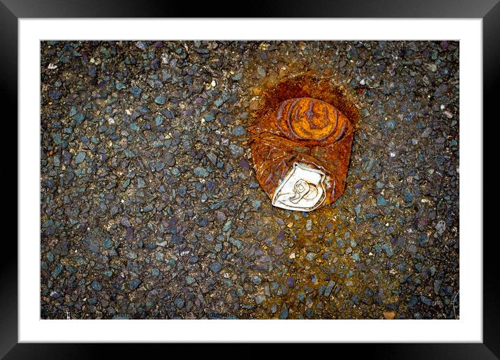 A discarded soda can Framed Mounted Print by Christina Hemsley