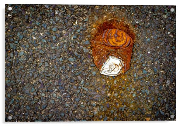 A discarded soda can Acrylic by Christina Hemsley