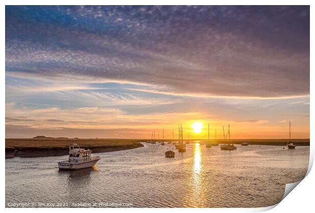 Sunrise Wells next the Sea Norfolk     Print by Jim Key