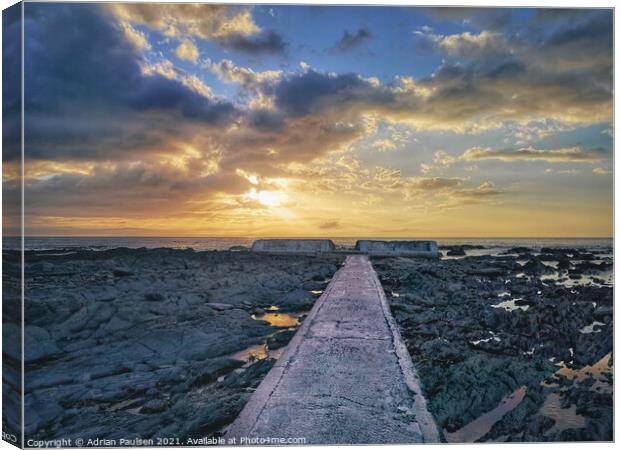 Sunset over Sea Point Canvas Print by Adrian Paulsen