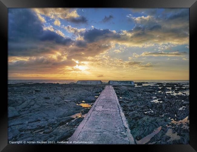 Sunset over Sea Point Framed Print by Adrian Paulsen