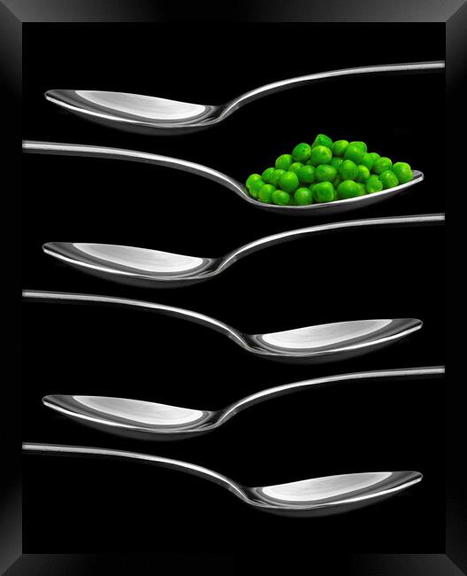 Peas and Spoons Framed Print by Neil Hall